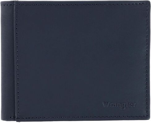 Wrangler Men's Leather Bifold Wallet, Black in Saudi Arabia
