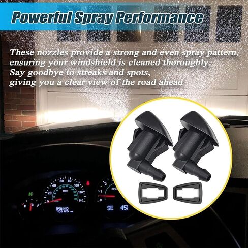 XQSMWF Windshield Washer Nozzle Wiper Spray Jet Compatible With Jeep Grand Cherokee 2005-2016,Chevy Malibu 2005-2013,Pontiac G6 2005-2010,Saturn Aura 2007-2010# 55372143AB 68260443AA in Kuwait