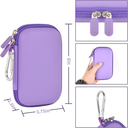 USB Flash Drive Case, SD Card Holder Compatible with Thumb Drive, Memory Cards, SDXC SDHC Storage Bag, Electronic Accessories Organizer for SanDisk for Samsung for Inland (Black) in Saudi Arabia