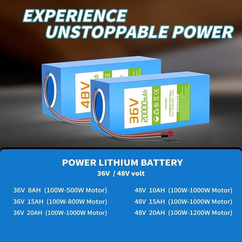 36V Lithium Battery Pack 8Ah/10Ah, Built-in 25A BMS, XT60 SM Connector, w/ 2A Charger, Compatible with Jetson Bolt pro and 36V DC 100W-600W Power Systems DIY Projects (36V 8Ah) in Saudi Arabia