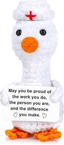 Joycuff Nurse Mini Goose Gouse Epiral Crochet Gifts Thank You Furse Week Gifts Homports Days Day Goose Goose Hig in Kuwait