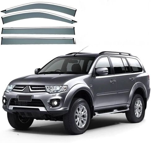 انحراف الرياح للرياح للسيارات من أجل انحراف الرياح من أجل Pajero Sport Mk2-KG-KH-PB 2009-2015 ، تنحرف درع النافذة الجانبية للحرس المطر in Saudi Arabia