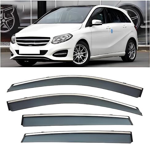 Car Wind deflectors Car Wind Deflectors for Benz B-Klasse 2013 2014 2015 2016 2017 2018 2019, Deflector Shield Side Window Sun Rain Guards Visor Stick-on Fitment in Saudi Arabia