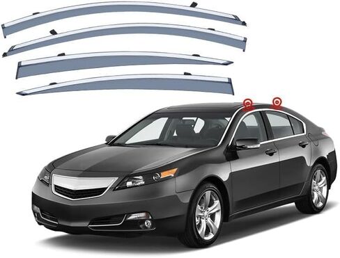 Car Wind deflectors Car Wind Deflectors for TL UA8 UA9 2009-2014, Deflector Shield Side Window Sun Rain Guards Visor Stick-on Fitment in Saudi Arabia
