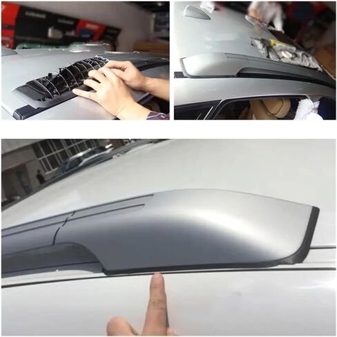 1PCS Roof Luggage Rack Guard Cover Lid Silver Luggage Rack Cover Shell Cap Compatible for BMW X6 2008 2009 2010 2011 2012 2013 2014(Rear Left) in Saudi Arabia