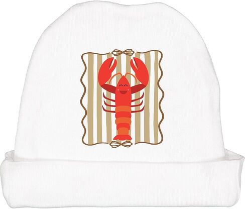 inktastic Lobster Striped Cute Squiggle Baby Beanie Hat in Saudi Arabia