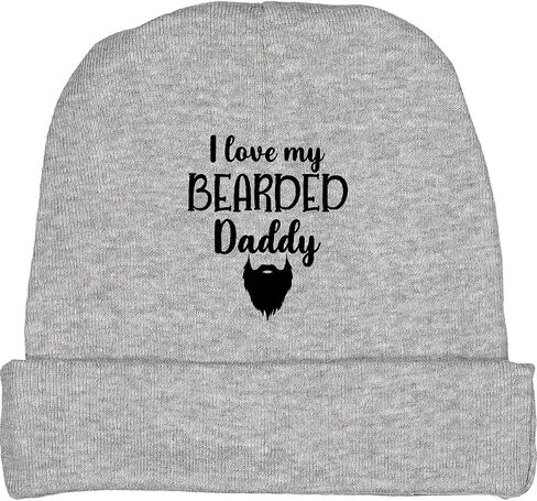 inktastic I Love My Bearded Daddy Baby Beanie Hat in Saudi Arabia