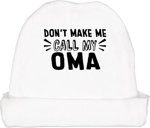 inktastic Don't Make Me Call My Oma Baby Beanie Hat in Saudi Arabia