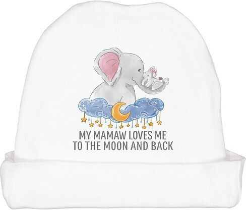 inktastic My Mamaw Loves Me to The Moon and Back Baby Beanie Hat in Saudi Arabia