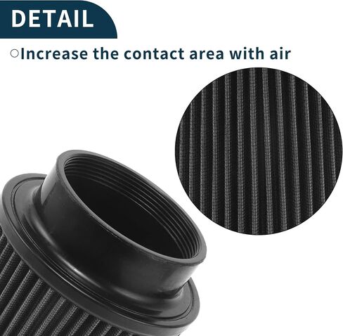 Engine Air Filter 100mm High Flow Mushroom Head Clamp-On Cold Air Intake Filter Closed-Top Cool Air Filter Cleaner with 1 Clamp Black for Car in Saudi Arabia
