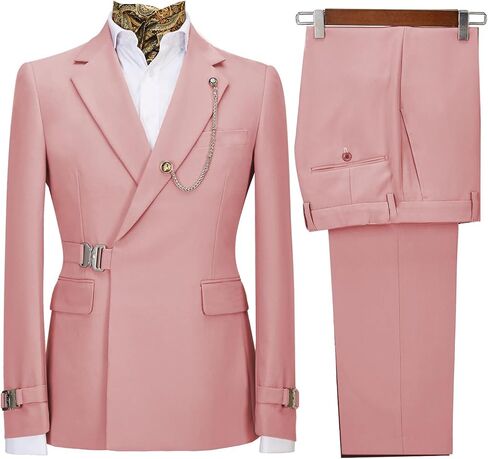 بدلة مكونة للرجال مع Clasp Clasp Slim Fit Suit الأنيقة التجارية وبدلة سهرة غير رسمية in Kuwait