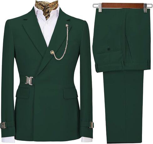 بدلة مكونة للرجال مع Clasp Clasp Slim Fit Suit الأنيقة التجارية وبدلة سهرة غير رسمية in Kuwait