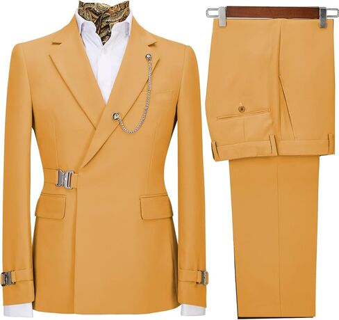 بدلة مكونة للرجال مع Clasp Clasp Slim Fit Suit الأنيقة التجارية وبدلة سهرة غير رسمية in Kuwait