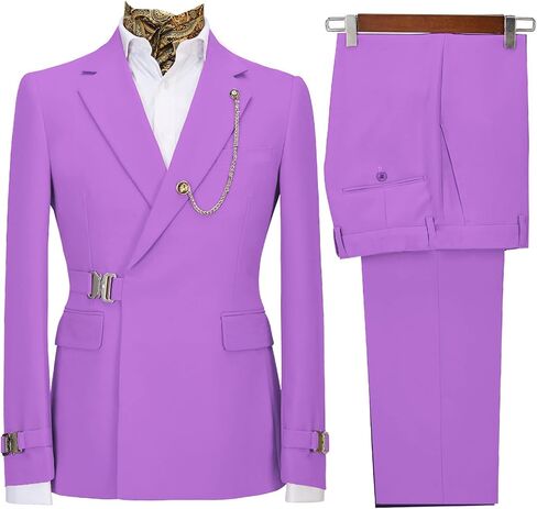 بدلة مكونة للرجال مع Clasp Clasp Slim Fit Suit الأنيقة التجارية وبدلة سهرة غير رسمية in Kuwait