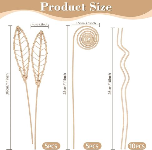 عصي الناشر القصب - 20pcs Rattan Reed Diffuser Diffuser العصي الطبيعية راتان خشبية العصي الناشئة الناشئة ، وحافظ على رائحة العطور للمنزل ، وغرفة المعيشة ، والحمام ، والمكتب ، والديكور in Saudi Arabia