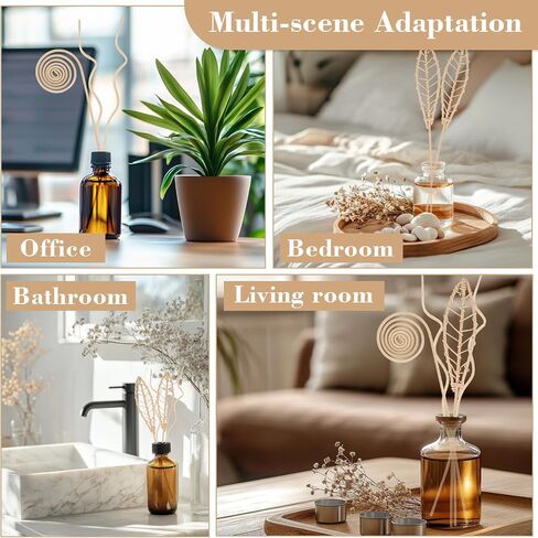 عصي الناشر القصب - 20pcs Rattan Reed Diffuser Diffuser العصي الطبيعية راتان خشبية العصي الناشئة الناشئة ، وحافظ على رائحة العطور للمنزل ، وغرفة المعيشة ، والحمام ، والمكتب ، والديكور in Saudi Arabia