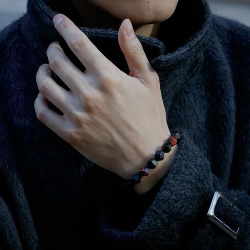 سوار من الرجال ذوي الملوحة متعددة الألوان للرجال الحجارة الطبيعية النمر عين أونيكس جمشت الفضة سوار (10 مم) سوار روحي مضفر مع هدية إغلاق الفضة الاسترليني للرجال ، 6.1 '-7.5' ' in Kuwait