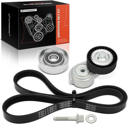 A -Premium Engine Serpentine Belt Drive Kit متوافق مع سيارات شيفروليه - كورفيت 1997-2004 - 5.7L in Kuwait
