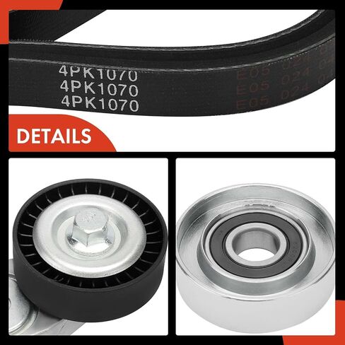 A -Premium Engine Serpentine Belt Drive Kit متوافق مع سيارات شيفروليه - كورفيت 1997-2004 - 5.7L in Kuwait