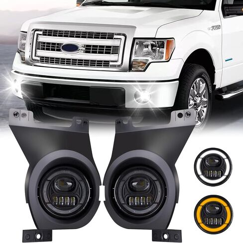 Led Fog Lights Compatible With 1999-2004 Ford F250 F350 Super Duty, 2001-2004 Excursion Front Driving Fog Lamps Assembly Clear Lens, DOT Certified - 1 Pair in Saudi Arabia