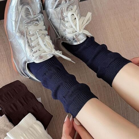 Zrylibya نساء لطيف الجوارب الجوارب الرجعية Scrunch Crew Socks 4 أزواج in Kuwait