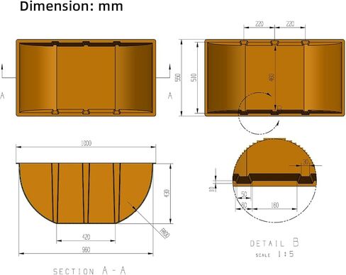 Tire/Tube Test Tank 37" x 21" x 16" Durable Plastic Tank Auto Repair Tools for Testing Inner Tubes and Tires (Large Test Tank) in Kuwait