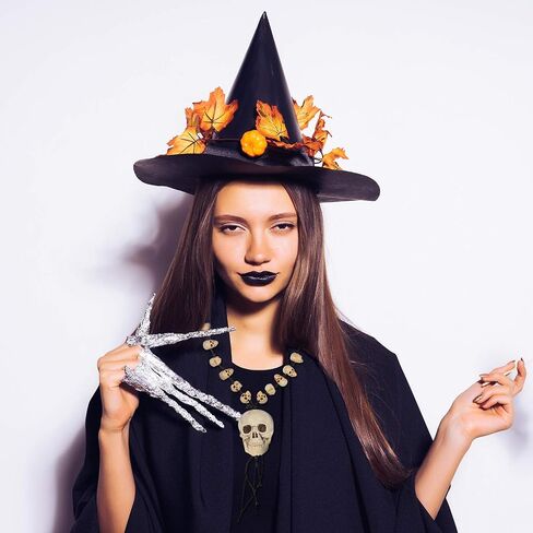 Hicarer 4 قطع هالوين جمجمة عظمية عظمية العظم قلادة قلادة قلادة الهيكل العظمي Head Head Bone Charm Cosplay Fancy Party Halloween Jewelry Assume Fant Dress for Women Men in Saudi Arabia