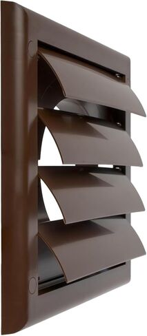 غطاء فتحة عادم مربعة الشكل مقاس 4 بوصات باللون الأسود - غطاء فتحة تهوية لقناة المجفف - غطاء فتحة تهوية مع مصاريع - شبكة هواء بلاستيكية أحادية الاتجاه - فتحات لولبية مخفية in Kuwait