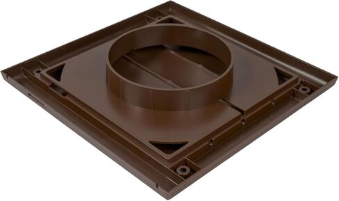 غطاء فتحة عادم مربعة الشكل مقاس 4 بوصات باللون الأسود - غطاء فتحة تهوية لقناة المجفف - غطاء فتحة تهوية مع مصاريع - شبكة هواء بلاستيكية أحادية الاتجاه - فتحات لولبية مخفية in Kuwait