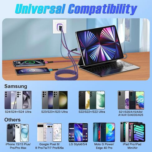 Type C Charger Cable Fast Charging, [10FT,3Pack] Long Android Phone Charger USB A to USB C Cord for Samsung Galaxy S24 A54 A14 A35 A23 S23 Ultra S22 S21 FE S20 Z Fold6 Flip6,Google Pixel 9 Pro 8 7a 6a in Saudi Arabia