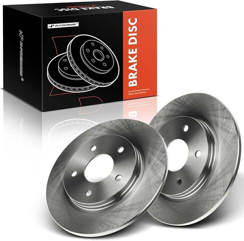 A-Premium 12.01 inch (305mm) Rear Solid Disc Brake Rotors Compatible with Select Dodge, Ram, Volkswagen and Chrysler Models - Town & Country, Grand Caravan, Journey, C/V, Routan, 2-PC Set in Saudi Arabia