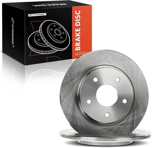 A-Premium 12.01 inch (305mm) Rear Solid Disc Brake Rotors Compatible with Select Dodge, Ram, Volkswagen and Chrysler Models - Town & Country, Grand Caravan, Journey, C/V, Routan, 2-PC Set in Saudi Arabia