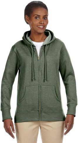 EC4580 سيدات 7 أوقية. عضوي/معاد تدويره هود الصوف الكامل زيب in Kuwait