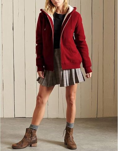 zip up hoodie women fleece sherpa مبطن سترة خريف شتاء معطف الملابس العصرية غير الرسمية in Kuwait