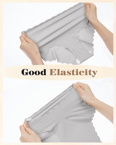 Seamless Underwear for Women No Show Panties Breathable Briefs Full Coverage Silky High Cut Cheeky Underwear Women Pack in Saudi Arabia