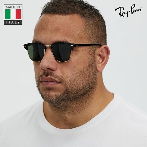 Ray-Ban RB3016 Clubmaster Classic Square على شكل نظارات شمسية للرجال والنساء مع مجموعة نظارات Rayban الرسمية in Saudi Arabia