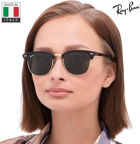 Ray-Ban RB3016 Clubmaster Classic Square على شكل نظارات شمسية للرجال والنساء مع مجموعة نظارات Rayban الرسمية in Saudi Arabia