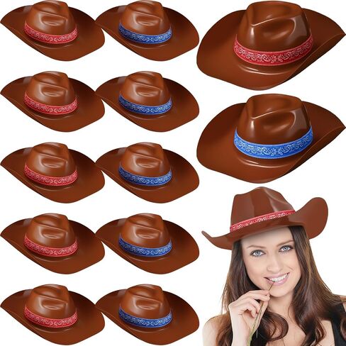 Xtinmee 24 Pcs Cowboy Hats Bulk Adult Cowboy Hats Party Western Hat Costume Accessories Western Rodeo Party Supplies in Saudi Arabia