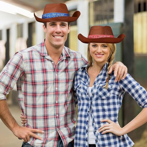 Xtinmee 24 Pcs Cowboy Hats Bulk Adult Cowboy Hats Party Western Hat Costume Accessories Western Rodeo Party Supplies in Saudi Arabia