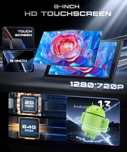 8 CORE 4G+64G for Toyota HILUX 2005-2014 Car Radio, Wireless Carplay Android Auto Android 13 9 Inch IPS Touch Screen Car Stereo, Bluetooth, GPS Navi, WiFi, SWC, DSP Audio+HD Backup Camera in Kuwait