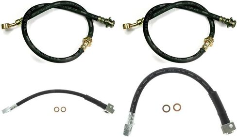 Arrhythmic Front Rear Brake Hydraulic Hose - 4PCs Automotive Replacement Brake Hoses for GMC Envoy 4.2L 2002-2005, for GMC Envoy 5.3L 2005, for Saab 9-7x 4.2L 2005, for Saab 9-7x 5.3L 2005 in Saudi Arabia