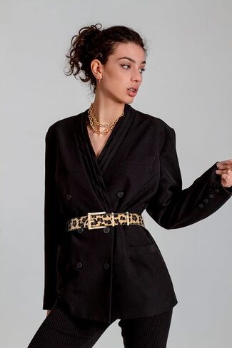 Women's Leopard-Belt Casual-Belts - Fashion Leopard Print Faux Leather Belts with Pin Buckle for Jeans Pants in Saudi Arabia