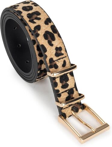 Women's Leopard-Belt Casual-Belts - Fashion Leopard Print Faux Leather Belts with Pin Buckle for Jeans Pants in Saudi Arabia