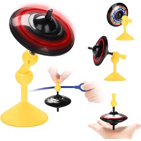 Spinning Top Gyroscope UFO Spinning Toy with Colorful LED Lights Novelty Toddler Kids Toy for 3-5, 5-7, 8-12 Years Old Boys and Girls, Great for Kids Birthday Gifts