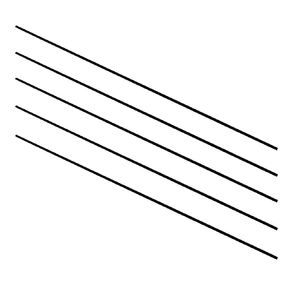 Fielect Carbon Fiber Strip Bars 1x5x200mm Length Pultruded Flat Carbon Fiber Bar Strips for Kites，RC Airplane 5 Pcs