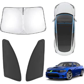 Karltys Sunshade for 2018-2024 BMW X3 2018-2024, Windshield & Front Seats Side Window Sun Shade, Thick Foldable Window Covers, Car Reflective Sun Visor Blocks UV & Heat (3PCS)