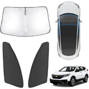 Karltys Sunshade for 2018-2024 BMW X3 2018-2024, Windshield & Front Seats Side Window Sun Shade, Thick Foldable Window Covers, Car Reflective Sun Visor Blocks UV & Heat (3PCS)