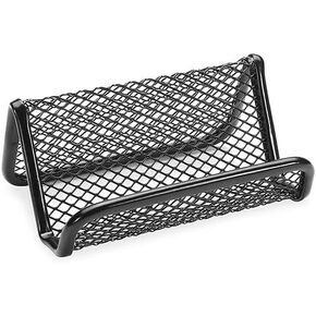 Black Business Card Holder, Metal Mesh Business Card Holder, Credit Name Card Case, Office Card Collection Organizers Desk Storage Stand Index Card Filing Products，Desk Accessories