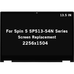 13.5" New Screen Replacement for Acer Spin 5 SP513-54N N19W3 SP513-54N-58XD SP513-54N-53ZR SP513-54N-74V2 SP513-54N-56M2 Series 2256x1504 LCD Display Touch Screen Digitizer Assembly