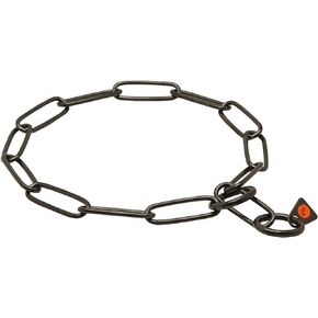 هيرم سبرينغر طوق تدريب الكلاب ذو وصلة طويلة من الفولاذ المقاوم للصدأ باللون الأسود | سلسلة مقاومة للسحب للكلاب الصغيرة والمتوسطة والكبيرة لسهولة التحكم، صنع في ألمانيا | 3 ملم، 50 سم (20 بوصة) in Kuwait